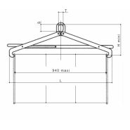 Pince de levage horizontal pour fûts en acier standards - Modèle AG_PFH - CMU 550 kg - Hauteur max 920 mm_1