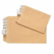 Pochette kraft 162x229mm avec bande adhésive - 90g - Paquet de 50 - Kraft Adour Quicksil_1