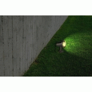 Spot extérieur sur piquet GU10 - LED 5W 380lm - IP44 - Blanc chaud 3000K - Finition inox_1