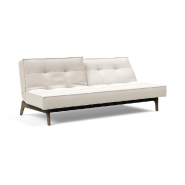 Canapé convertible Innovation Living Splitback Eik 115x200 cm - Chêne fumé - Tissu bouclé Off White_1
