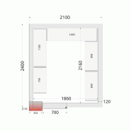 Kit de rayonnage pour Chambres Froides Négatives Tefcold CRNF2124_1