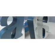 Lettrage 3D pleines ou creuses TEZ laquées peinture epoxy - Relief 10 à 60 mm - Fixation incluse_1