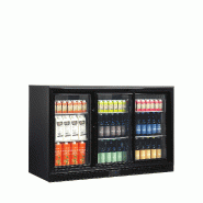 Arrière bar réfrigéré 3 portes DB301S-3 noir TEFCOLD_1