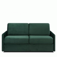Canapé convertible CanapExpress Luxury - 140 cm - Matelas 22 cm mémoire de forme - Velours vert - Fabrication artisanale italienne_1