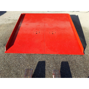 Rampe d'accès pour benne posée au sol, conception antidérapante - Capacité 8T - AZ RAMP HCBN-08_1