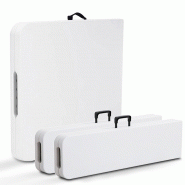 Table et bancs pliants 8 places - lot de 5 ensembles brasserie pour usage professionnel intérieur/extérieur_1