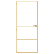 Vidaxl porte intérieure mince doré 83x201,5 cm verre trempé aluminium 155137_1