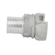 Demi-raccord symétrique avec verrou - DN 40 mm - Embout annelé Ø 40 mm - Alu_1