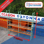 Lot de rayonnage - Hauteur 5 500mm, Longueur 7 025mm, Profondeur 1 000mm - Manulab_1