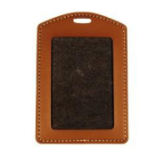 Porte badge cuir vertical - référence : IDS58V - lot de 100pcs - format 86 x 54 mm_1