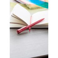 Stylo à bille en plastique - encre bleue - couleur rouge - poids 8g_1