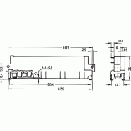 Connecteur SCHROFF Type H, EN 60603, DIN 41612, mâle, 15 contacts, longueur des broches 3.0 mm_1