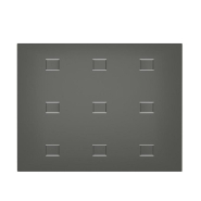 Panneau 600x450mm 9 trous - gris anthracite_1