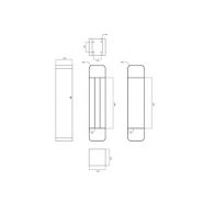 Plaza S Rose - Poubelle publique - The Italian Lab - Dimensions 260×260mm, H 1200mm - Capacité 75L_1