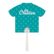 Éventail sur-mesure avec poignée en plastique et papier stratifié - Impression logo - Quantité minimale 100 pcs_1