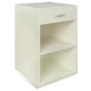 Comptoir Vertigo T01 avec tiroir MDF naturel et blanc mat 60x60x93cm_1
