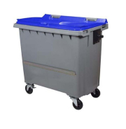 Conteneur Korok 4 Roues 770L - Disponible en plusieurs coloris - Barre de manipulation - Résistance climatique - Plastique polyéthylène vierge haute densité - Fabrication Française_1