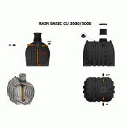 Cuve 3000l Enterrée De Récupération D'eau - Tout équipée - Elbi Cu3000 Rain Basic_1