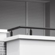 1 lisse main courante sur muret – Tube diamètre 42 – Hauteur 222 – Finitions : apprêt noir, galvanisation, thermolaquage_1