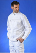 Blouson New Generation Peintre - Réf. 436*cp5 - Blanc - Multipoches x5 - 65% Coton, 35% Polyester_1