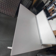 Bureau Bench - L 140 cm - Blanc d'occasion - 2 postes face à face - Design moderne pour open-space_1