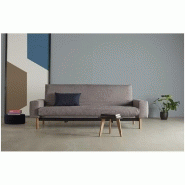 Innovation Living - Canapé design multifonction Mimer convertible lit 140x200cm en tissu Mixed Dance Grey_1