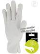 Gants de manutention - Paume cuir fleur de chèvre, dos coton interlock rouge avec serrage élastique_1