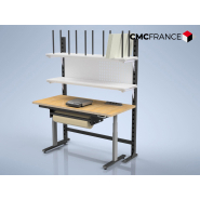 Poste de travail Ergoflex - réglage mécanique ou électrique de la hauteur - robuste et ergonomique_1