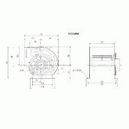Ventilateur 7/7/1400 - largeur 230 mm - profondeur 311 mm - hauteur 323 mm - référence 7225.0045_1