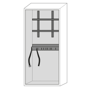 Armoire de stockage extérieur pour bouteilles de gaz - Modèle GOD.215.100.WDHW - Réf 30735-015 - G-LINE en acier galvanisé avec équipement intérieur 3x50L_1