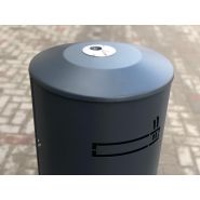 Cendrier sur pied grande capacité - extérieur ultra résistant avec serrure et seau intérieur acier galvanisé - Coloris personnalisables - Design exclusif URBANECO 42_1