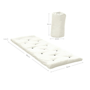 Lit futon Bed in a Bag - Bleu pétrole - Matelas d'appoint 70x190 cm - Compact et pratique_1