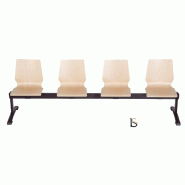 Sièges sur poutre assises bois Desk. - 4 places_1