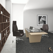 Bureau de direction Larus en verre trempé - Dellarovere - 230_1