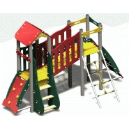 Structure de jeux combinées Neo 2 tours - NEO21237I - Créa Equipements - Pour enfants de 2 à 10 ans, capacité 12 enfants_1