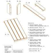 Table Elite Rectangulaire - Réf: ER240 - Piétement et Bancs en Bois - 2.42m x 1.42m x 0,75m - 150kg_1