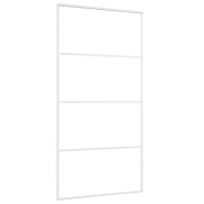 Vidaxl porte coulissante verre esg et aluminium 102,5x205 cm blanc 151664_1