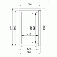 Arrière bar réfrigérée noir 4 portes en verre l2490mm 7489.5295 COMBISTEEL_1