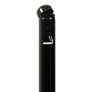 Cendrier poteau en inox noir 1m | Securit - CU942_1