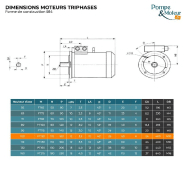 Moteur électrique triphasé CEMER MS100L22B14 230/400V - 4 kW - 3000 tr/min - Bride B14 - Aluminium IP55_1