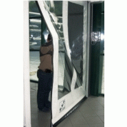 Porte rapide dynaroll food / souple / à enroulement / en plastique / utilisation intérieure / 4500 x 4500 mm / ignifuge