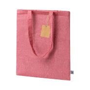 Sac à provisions en coton recyclé Fairtrade - 100% coton équitable - 120 g/m² - Rouge_1