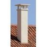 Chapeau de cheminée carré - Tradinov crépi blanc Poujoulat - Réf. 3192440_1