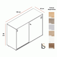 Armoire avec portes coulissantes - Quadrifoglio - Blanc pastel, Basse, Sans socle de finition_1