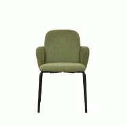 Paddy - Chaise empilable en tissu vert_1