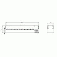 Vitrine réfrigérée à poser THV2000/380 - 2000 x 395 x 435 mm, capacité 9 bacs GN1/3_1