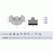 Bennes preneuses pour pelles TCB1000 HD - Intermercato - Ouverture 1,51 m - Poids 520 kg - Pour pelles jusqu'à 20 t en pendulaire_1