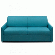 Canapé convertible Paradiso Express 160cm - Matelas 14cm - Tissu bleu paon - Fabrication italienne_1