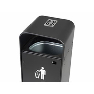 Corbeille publique en acier renforcé - CITY - 70L ou 120L - Coloris variés - Options disponibles_1