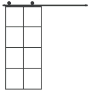 Vidaxl porte coulissante avec kit de quincaillerie 90x205 cm verre esg 3152142_1